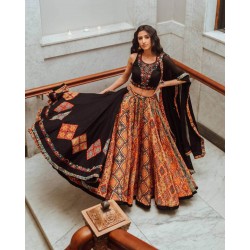 Dandiya raas choli with mirror work